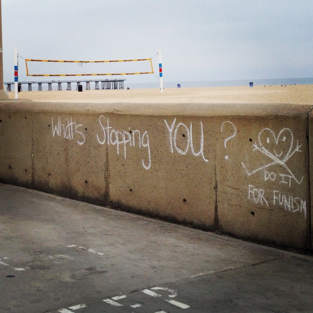 Chalk graffiti on The Strand